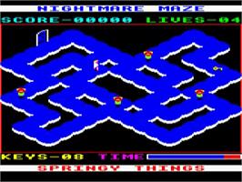 In game image of Nightmare Maze on the Acorn BBC Micro.