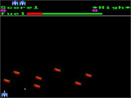 In game image of Oblivion on the Acorn BBC Micro.