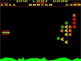 In game image of One Last Game on the Acorn BBC Micro.