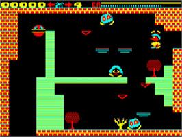 In game image of Pandemonium on the Acorn BBC Micro.