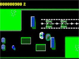 In game image of Psycastria on the Acorn BBC Micro.