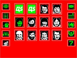 In game image of Question Of Sport, A on the Acorn BBC Micro.