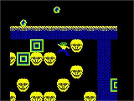 In game image of Repton 2 on the Acorn BBC Micro.