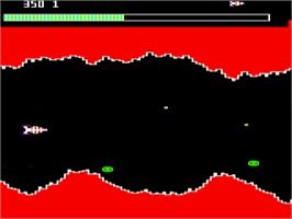 In game image of Rocket Raid on the Acorn BBC Micro.