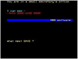 In game image of Secret Sam 1 on the Acorn BBC Micro.