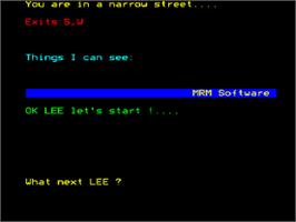 In game image of Secret Sam 2 on the Acorn BBC Micro.