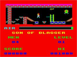 In game image of Son Of Blagger on the Acorn BBC Micro.