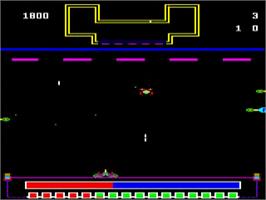 In game image of Space Hi-way on the Acorn BBC Micro.