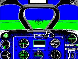 In game image of Spitfire '40 on the Acorn BBC Micro.