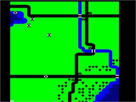 In game image of Tanks on the Acorn BBC Micro.