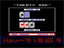 In game image of Video Card Arcade on the Acorn BBC Micro.