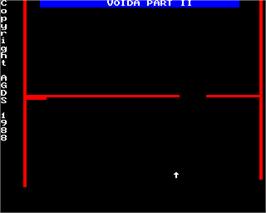 In game image of Voida 2 on the Acorn BBC Micro.