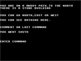 In game image of Xadomy on the Acorn BBC Micro.