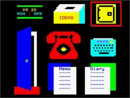 In game image of Yes Prime Minister on the Acorn BBC Micro.