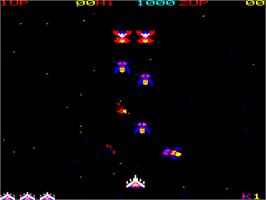 In game image of Zalaga on the Acorn BBC Micro.