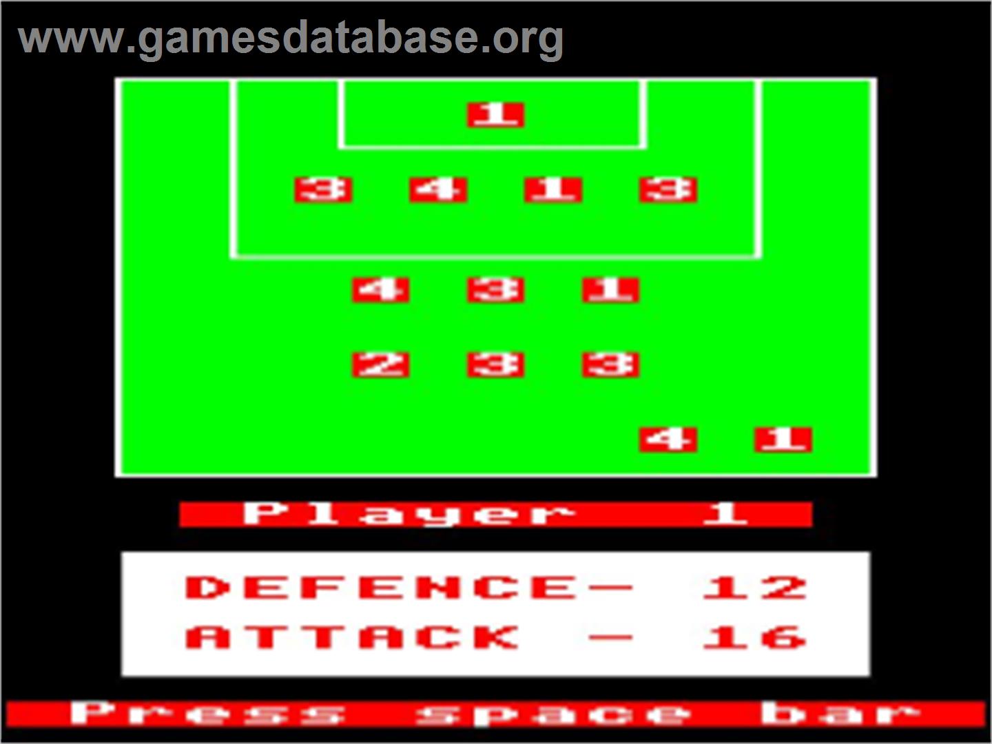 Brian Clough's Football Fortunes - Acorn BBC Micro - Artwork - In Game