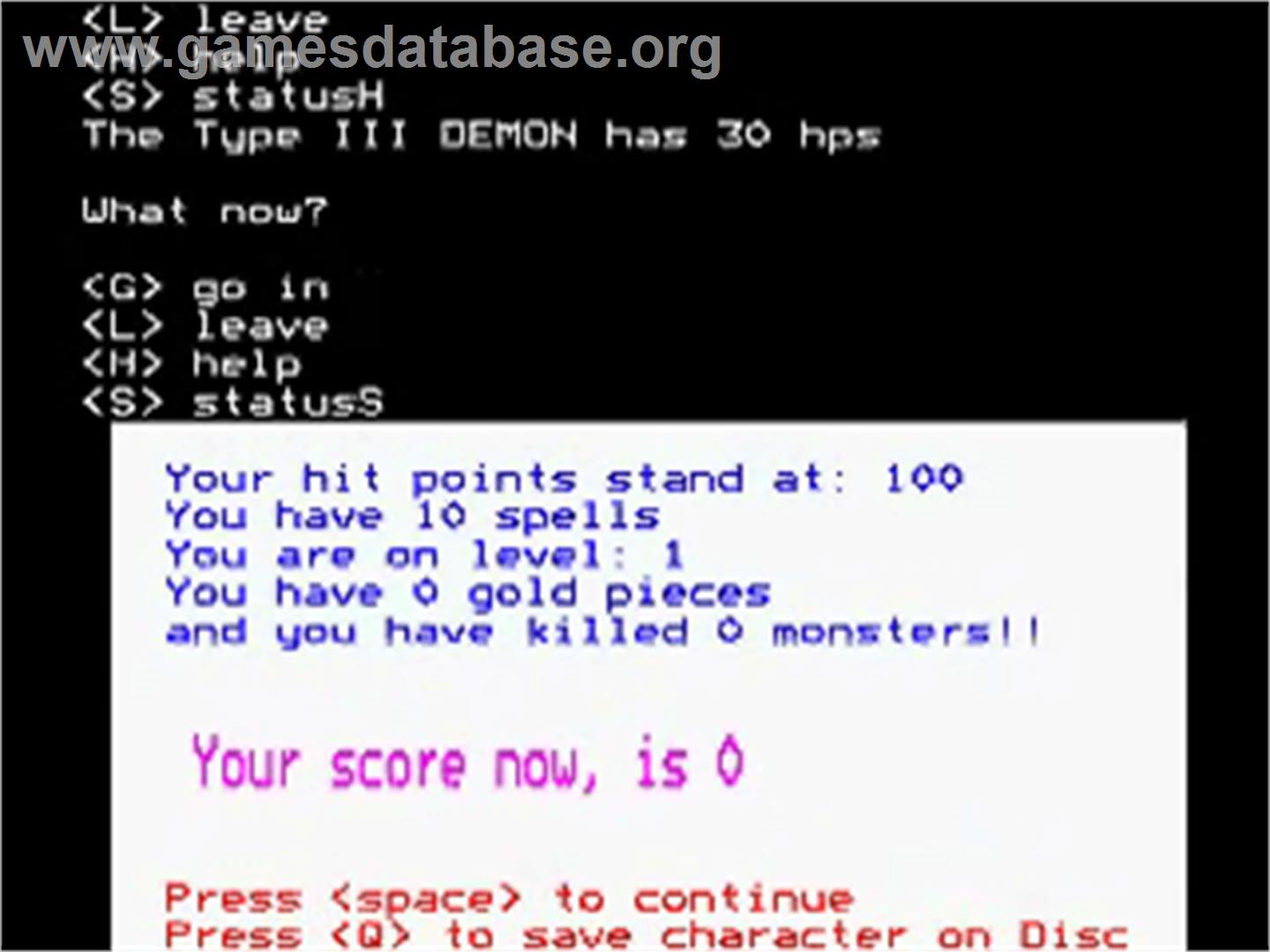 Cells And Serpents - Acorn BBC Micro - Artwork - In Game