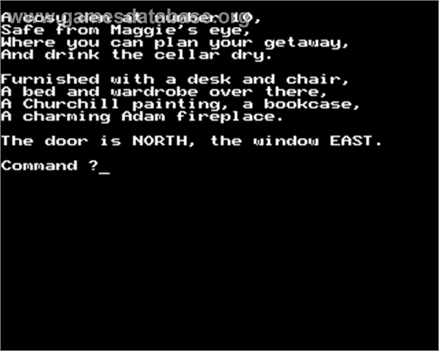 Denis Through The Drinking Glass - Acorn BBC Micro - Artwork - In Game