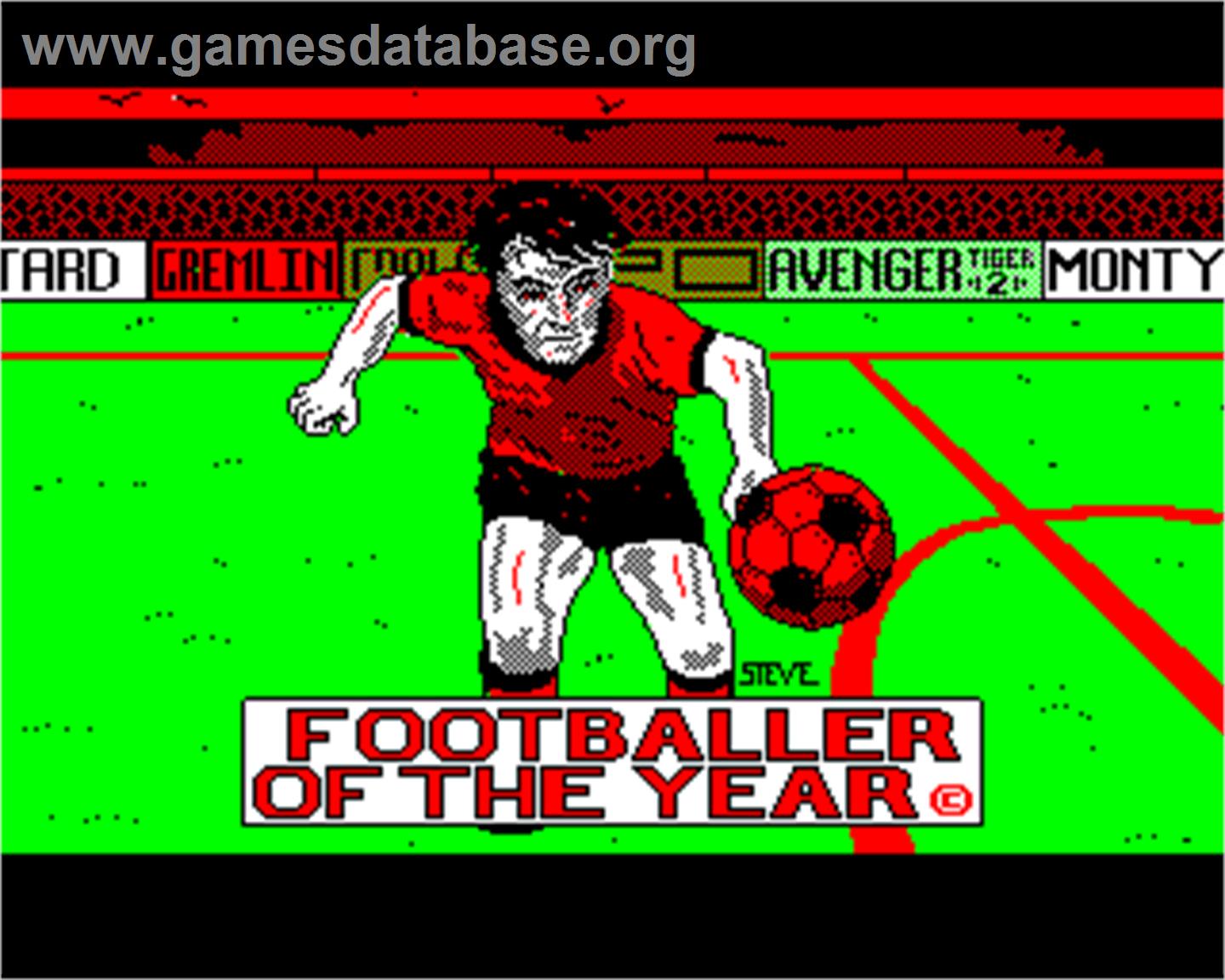 Footballer Of The Year - Acorn BBC Micro - Artwork - In Game