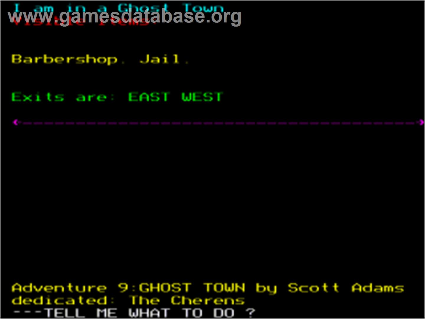 Ghost Town - Acorn BBC Micro - Artwork - In Game