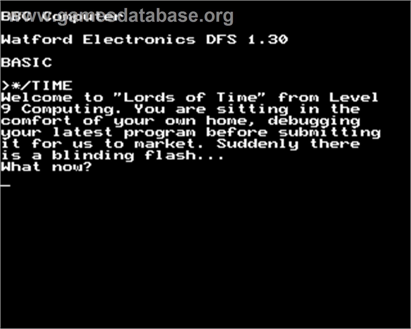 Lords Of Time - Acorn BBC Micro - Artwork - In Game