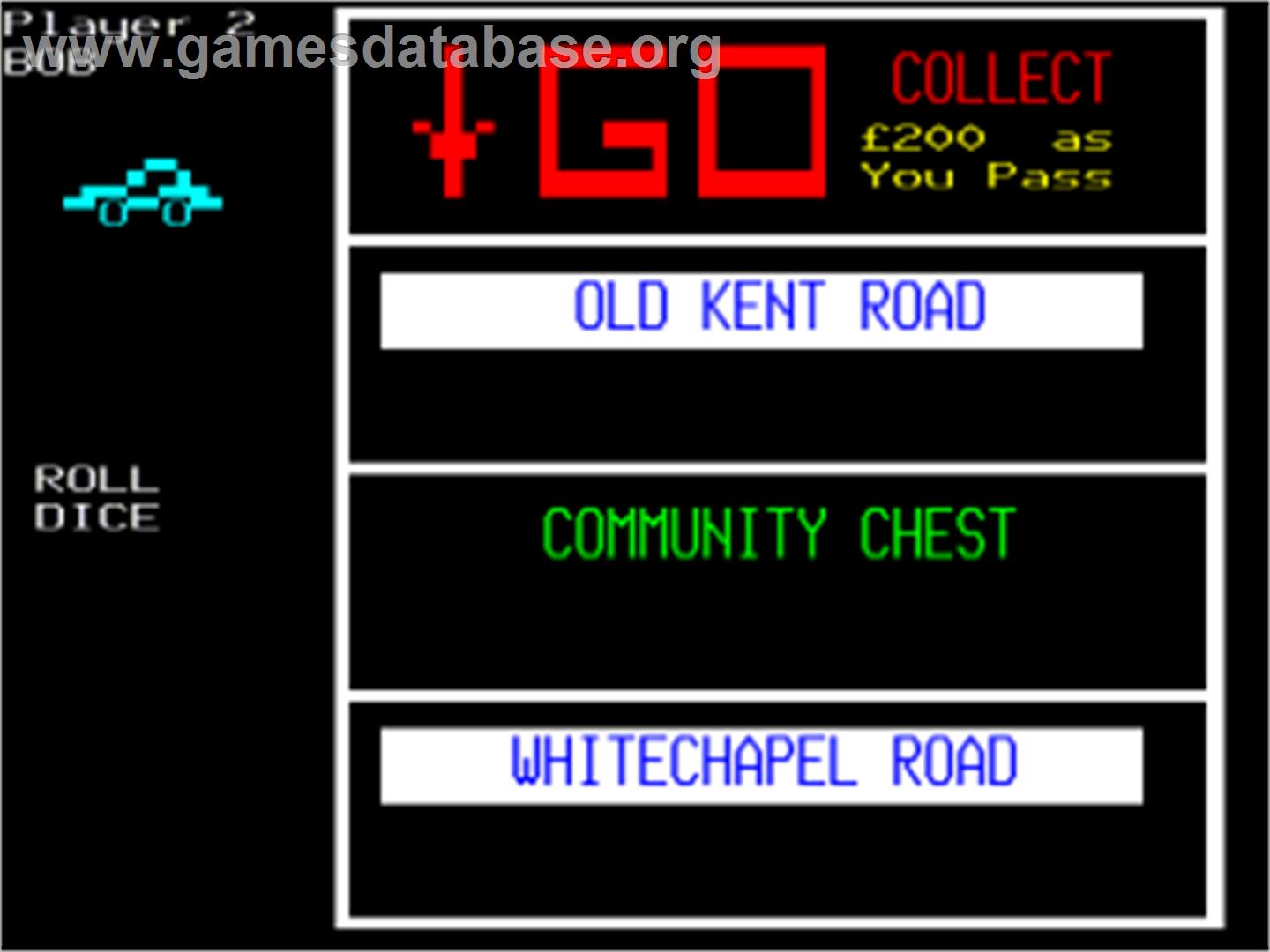 Monopoly - Acorn BBC Micro - Artwork - In Game