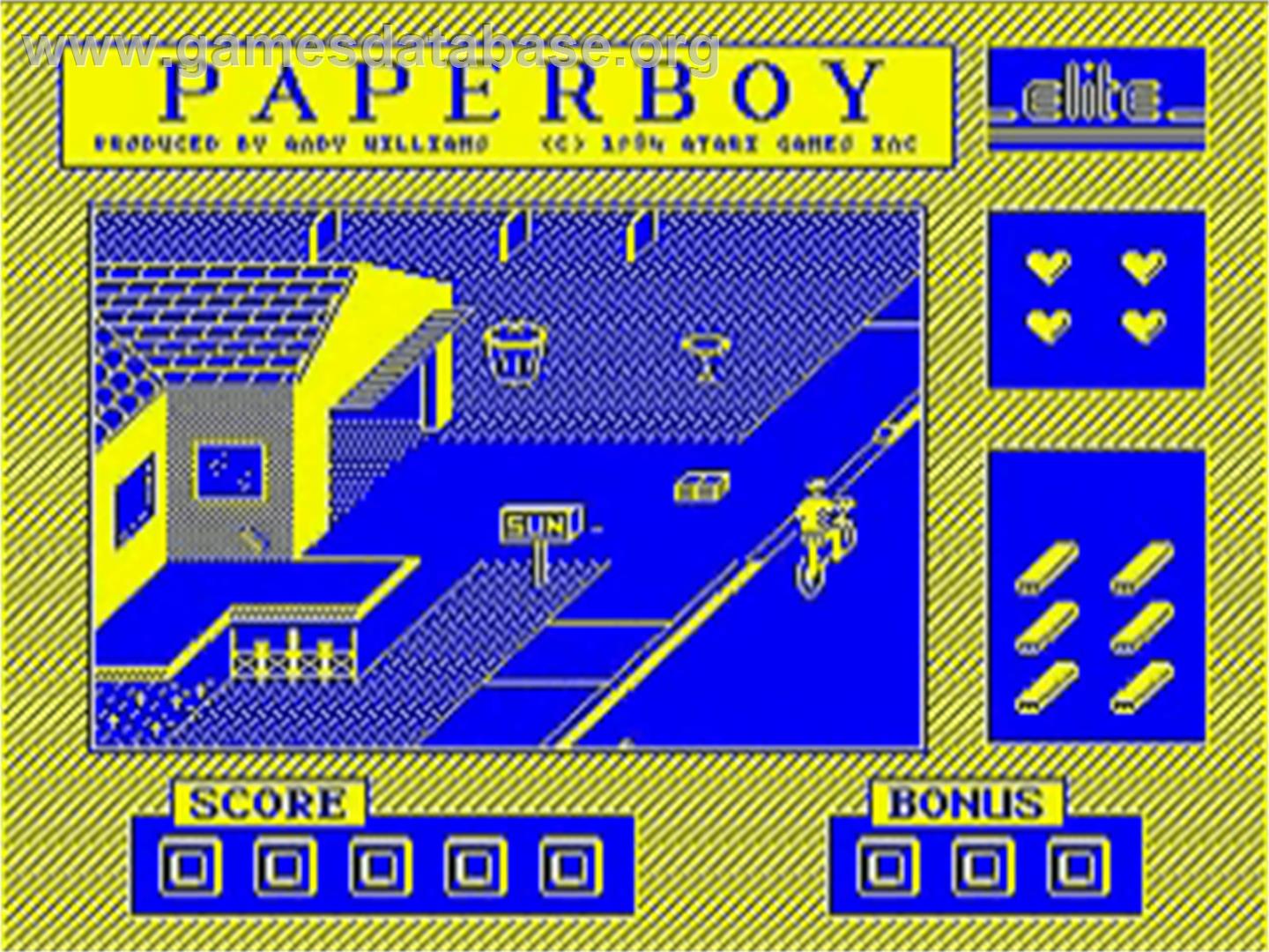 Paperboy - Acorn BBC Micro - Artwork - In Game