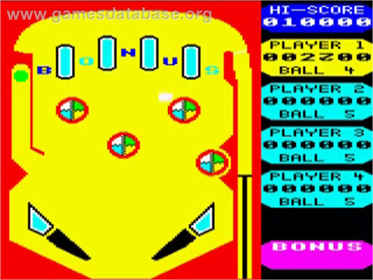 Pinball - Acorn BBC Micro - Artwork - In Game