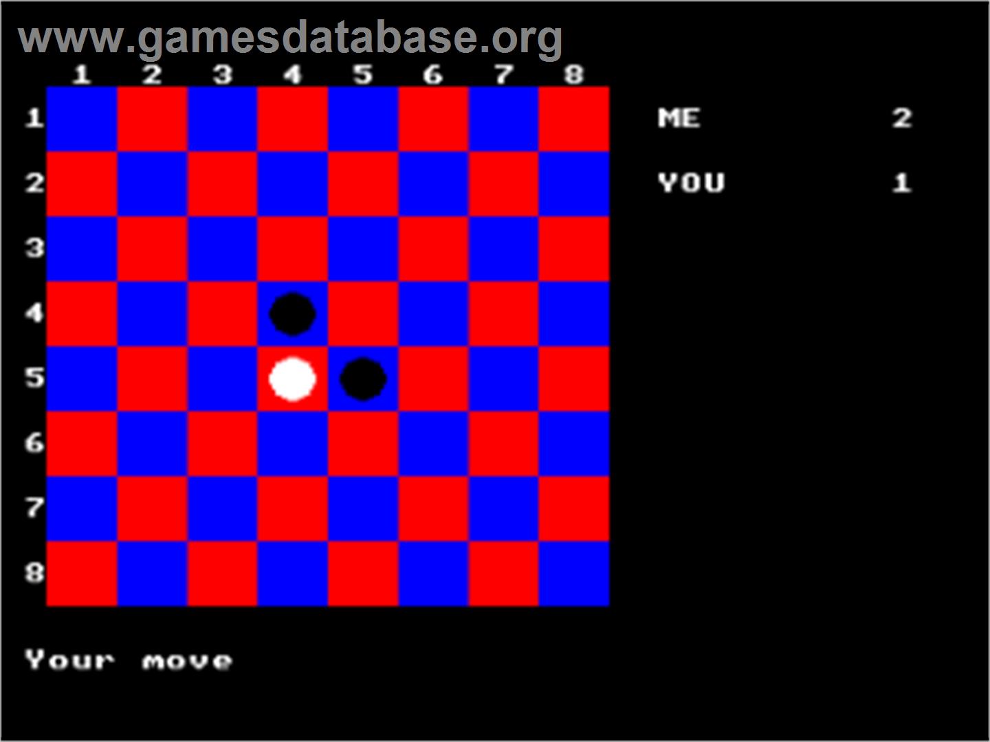 Reversi (Acornsoft) - Acorn BBC Micro - Artwork - In Game