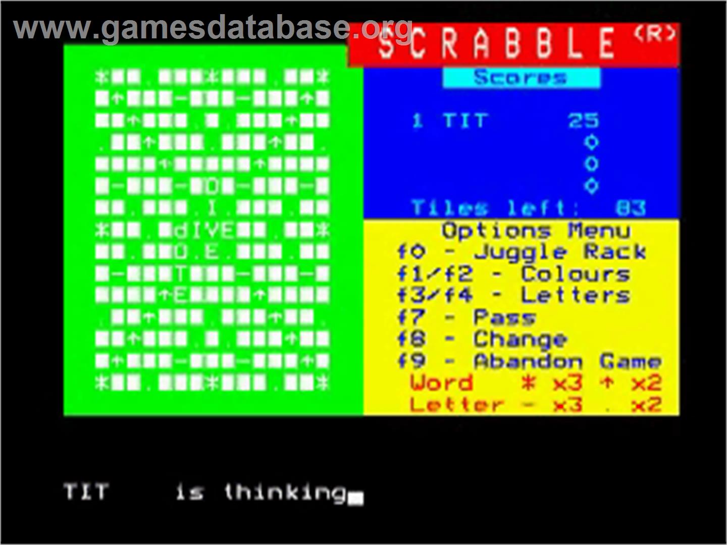 Scrabble - Acorn BBC Micro - Artwork - In Game