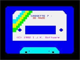 Title screen of 3d Maze on the Acorn BBC Micro.