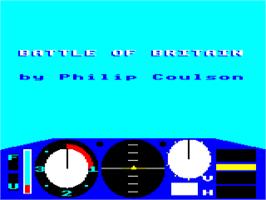 Title screen of Battle of Britain (Design People) on the Acorn BBC Micro.