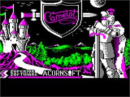 Title screen of Camelot on the Acorn BBC Micro.