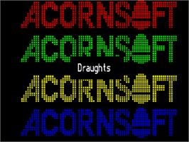 Title screen of Draughts (Micro User) on the Acorn BBC Micro.
