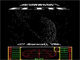 Title screen of Elite on the Acorn BBC Micro.
