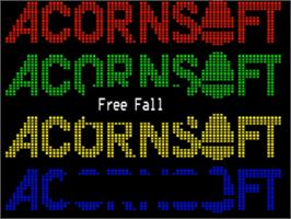 Title screen of Free Fall on the Acorn BBC Micro.