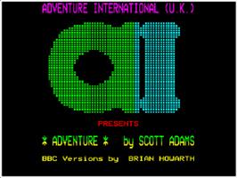 Title screen of Ghost Town on the Acorn BBC Micro.