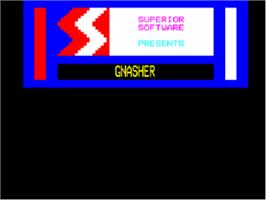 Title screen of Gnasher on the Acorn BBC Micro.
