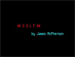 Title screen of Golf (Micro User) on the Acorn BBC Micro.