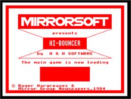 Title screen of Hi-Bouncer on the Acorn BBC Micro.