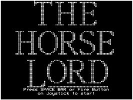 Title screen of Horse Lord, The on the Acorn BBC Micro.