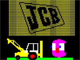 Title screen of JCB Digger on the Acorn BBC Micro.