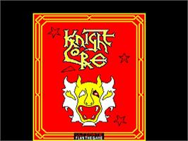 Title screen of Knight Lore on the Acorn BBC Micro.