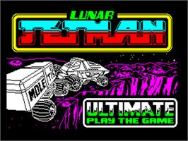 Title screen of Lunar Jetman on the Acorn BBC Micro.