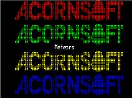 Title screen of Meteors on the Acorn BBC Micro.