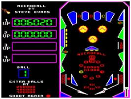 Title screen of Microball on the Acorn BBC Micro.