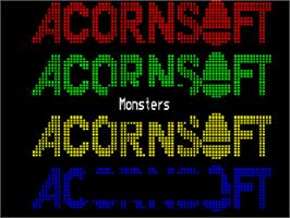 Title screen of Monsters on the Acorn BBC Micro.