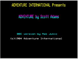 Title screen of Mystery Fun House on the Acorn BBC Micro.