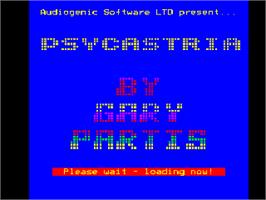Title screen of Psycastria on the Acorn BBC Micro.