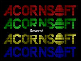 Title screen of Reversi (Acornsoft) on the Acorn BBC Micro.